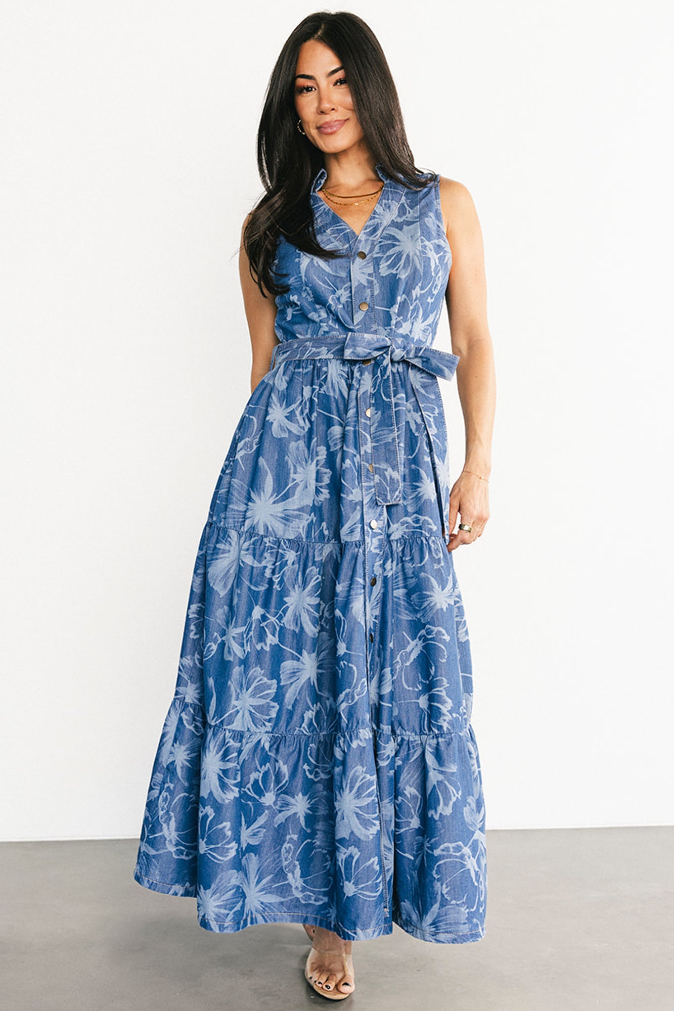 Rocío Soft Denim Dress | Blue Print