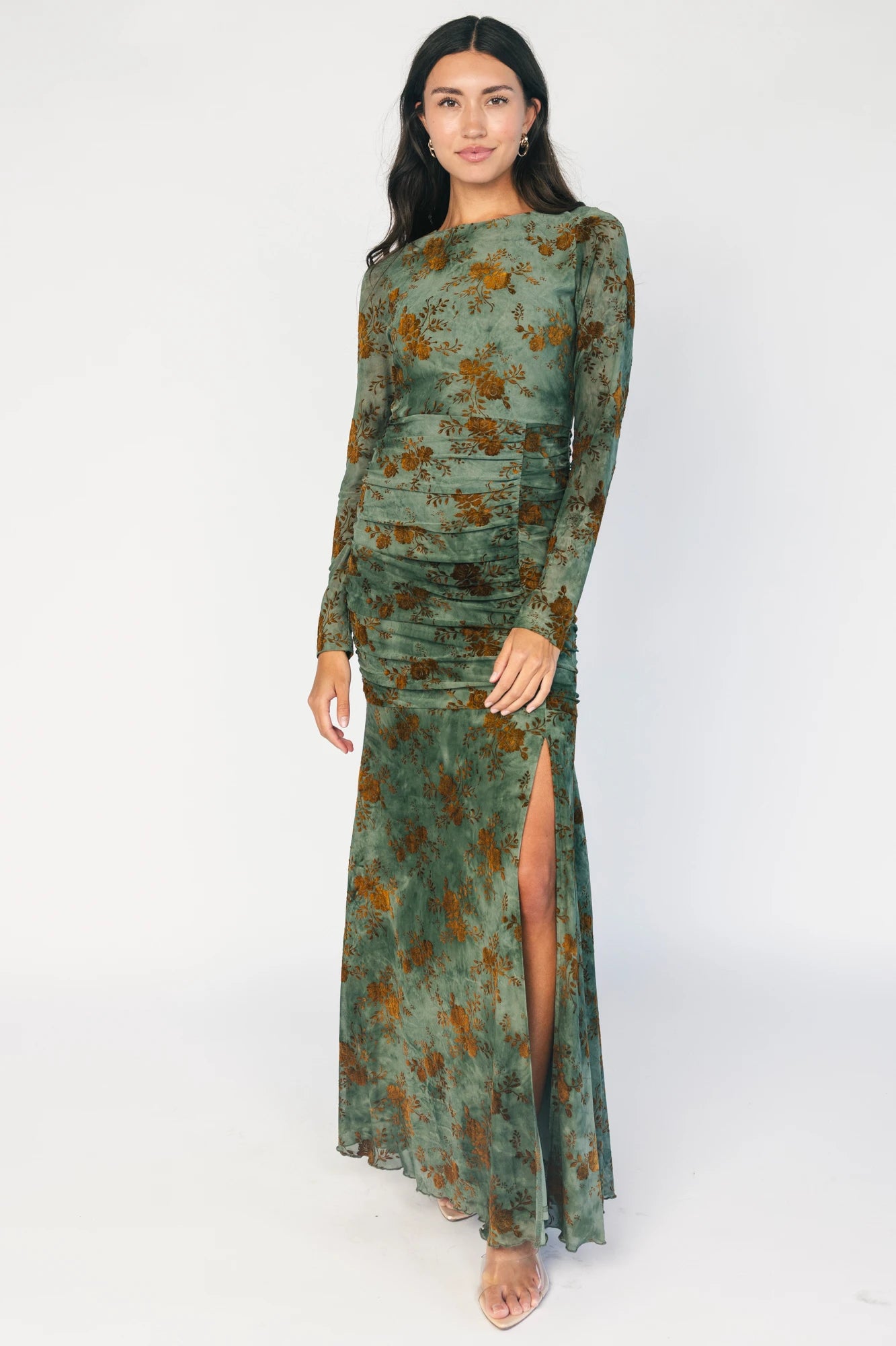 Nocturne Maxi Dress | Green + Copper