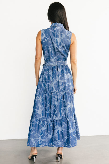 Rocío Soft Denim Dress | Blue Print