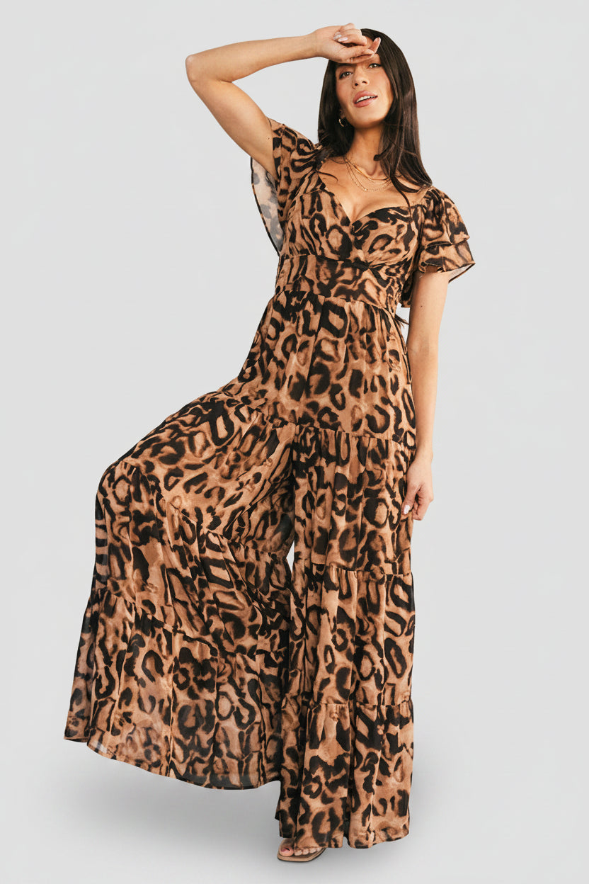 Katalina Jumpsuit | Leopard Print