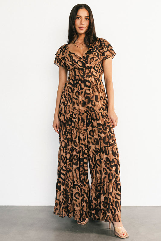 Katalina Jumpsuit | Leopard Print