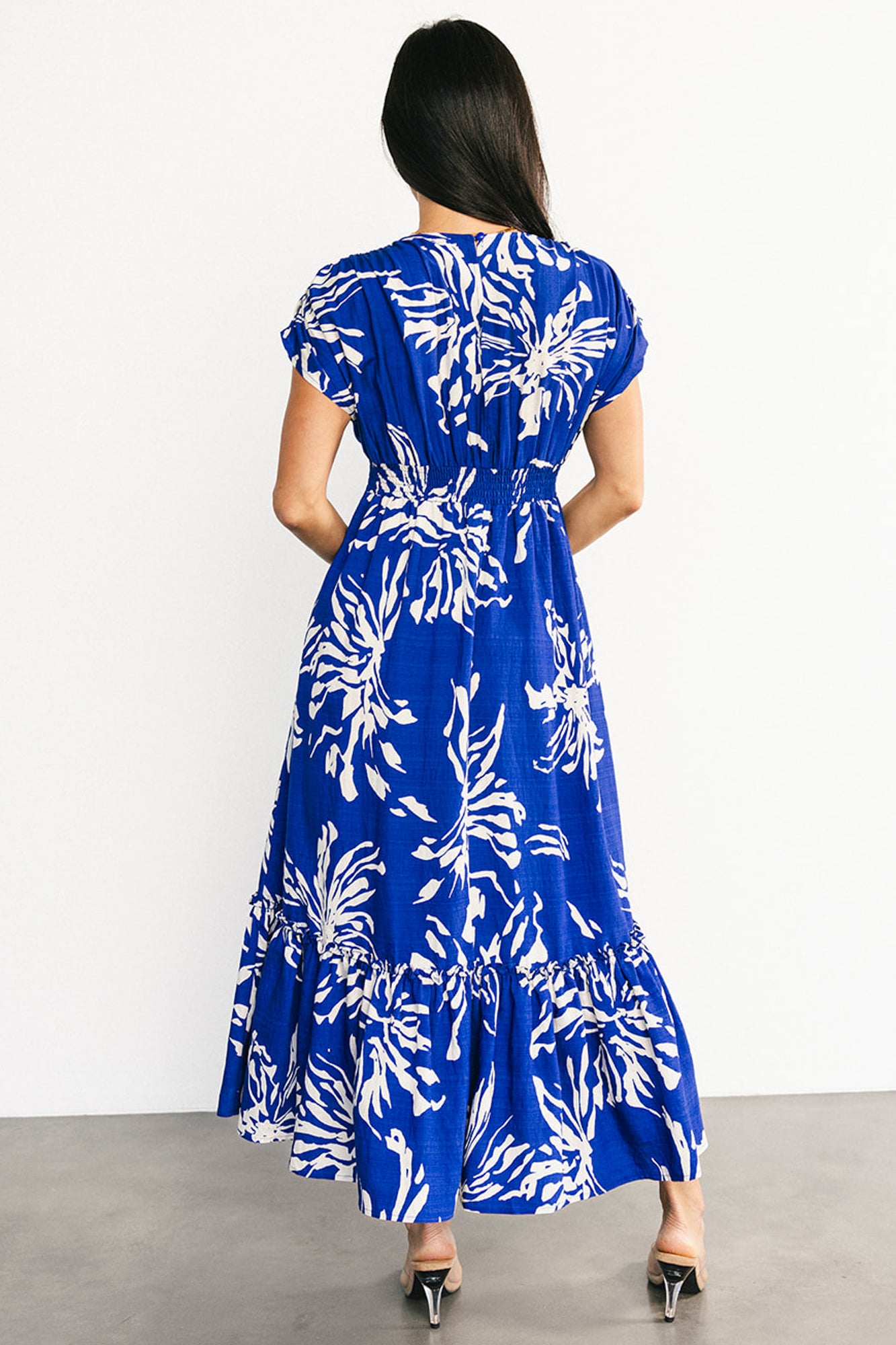 Rosa Midi Dress | Cobalt Print