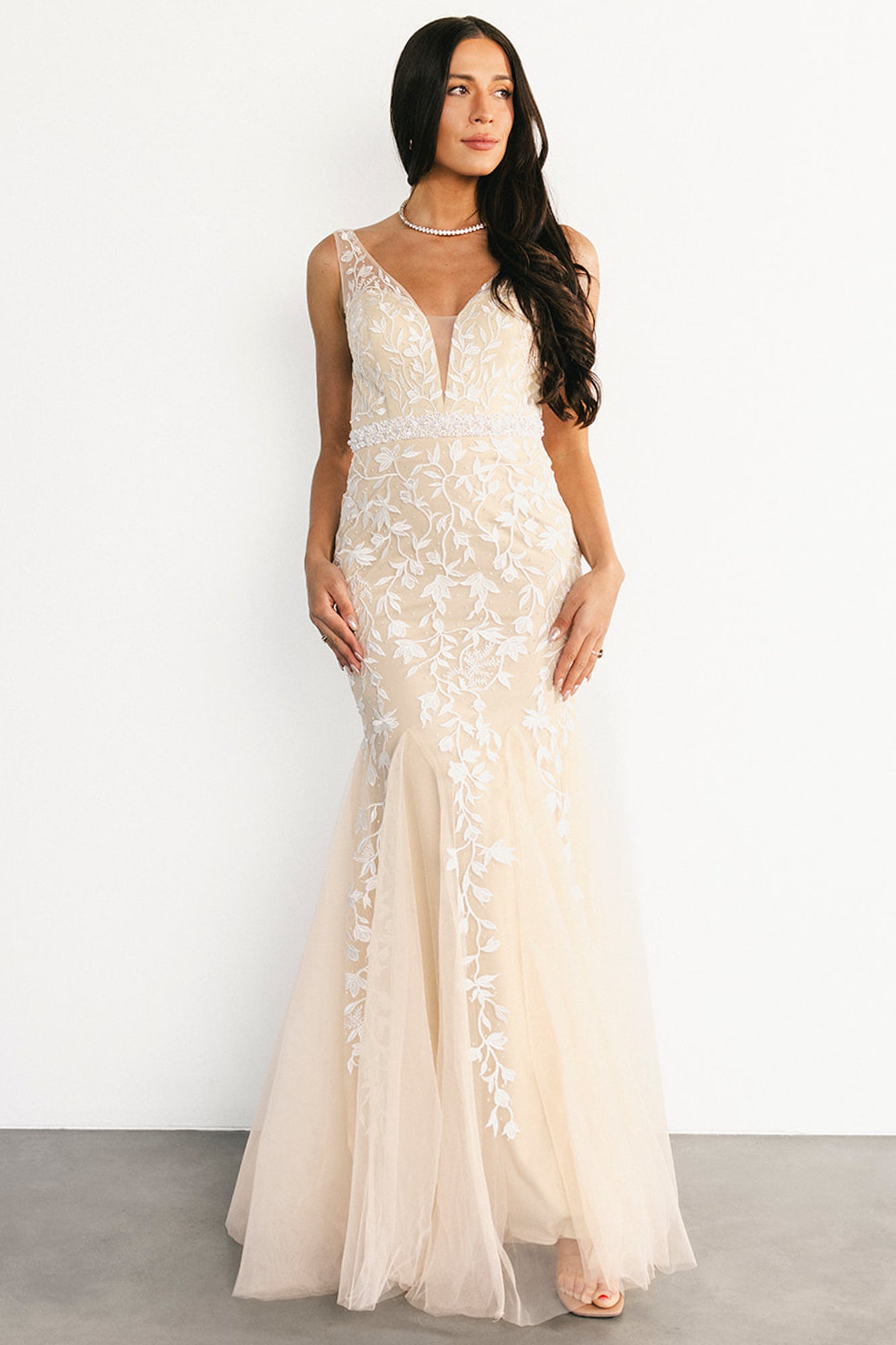 Fleurette Bridal Gown | Beige + Ivory