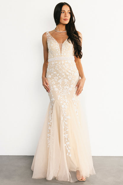 Fleurette Bridal Gown | Beige + Ivory