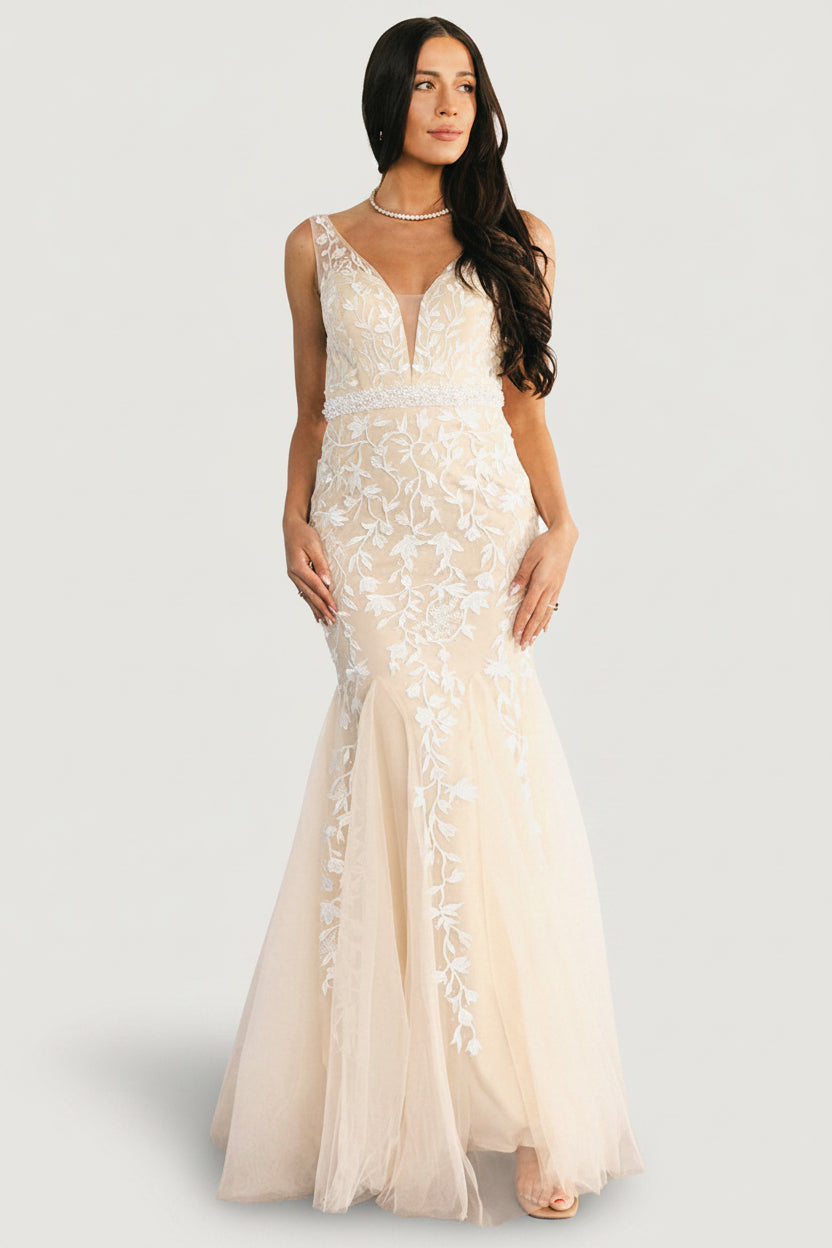 Fleurette Bridal Gown | Beige + Ivory