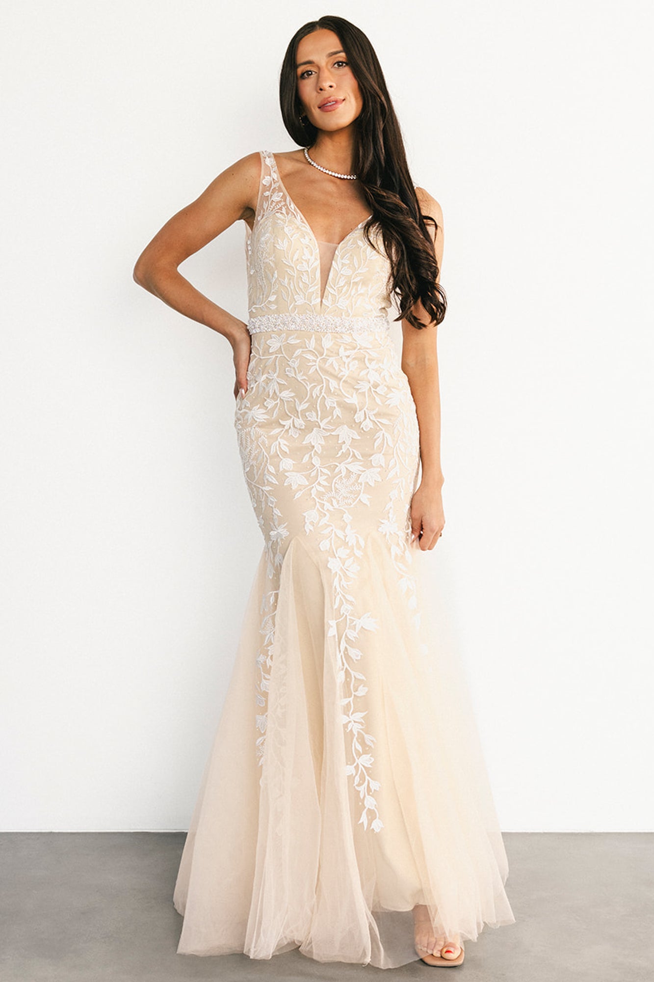 Fleurette Bridal Gown | Beige + Ivory