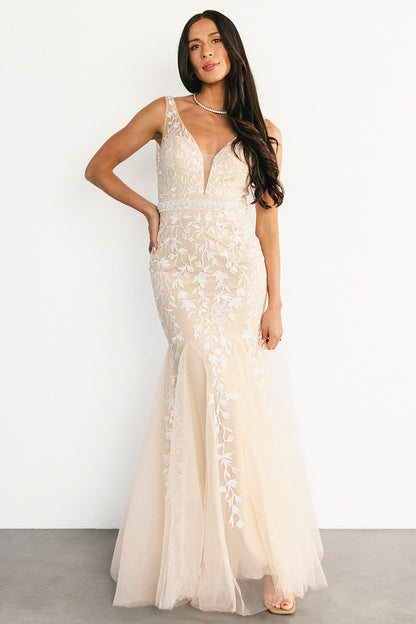 Fleurette Bridal Gown | Beige + Ivory