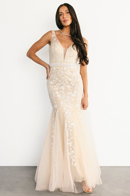 Fleurette Bridal Gown | Beige + Ivory