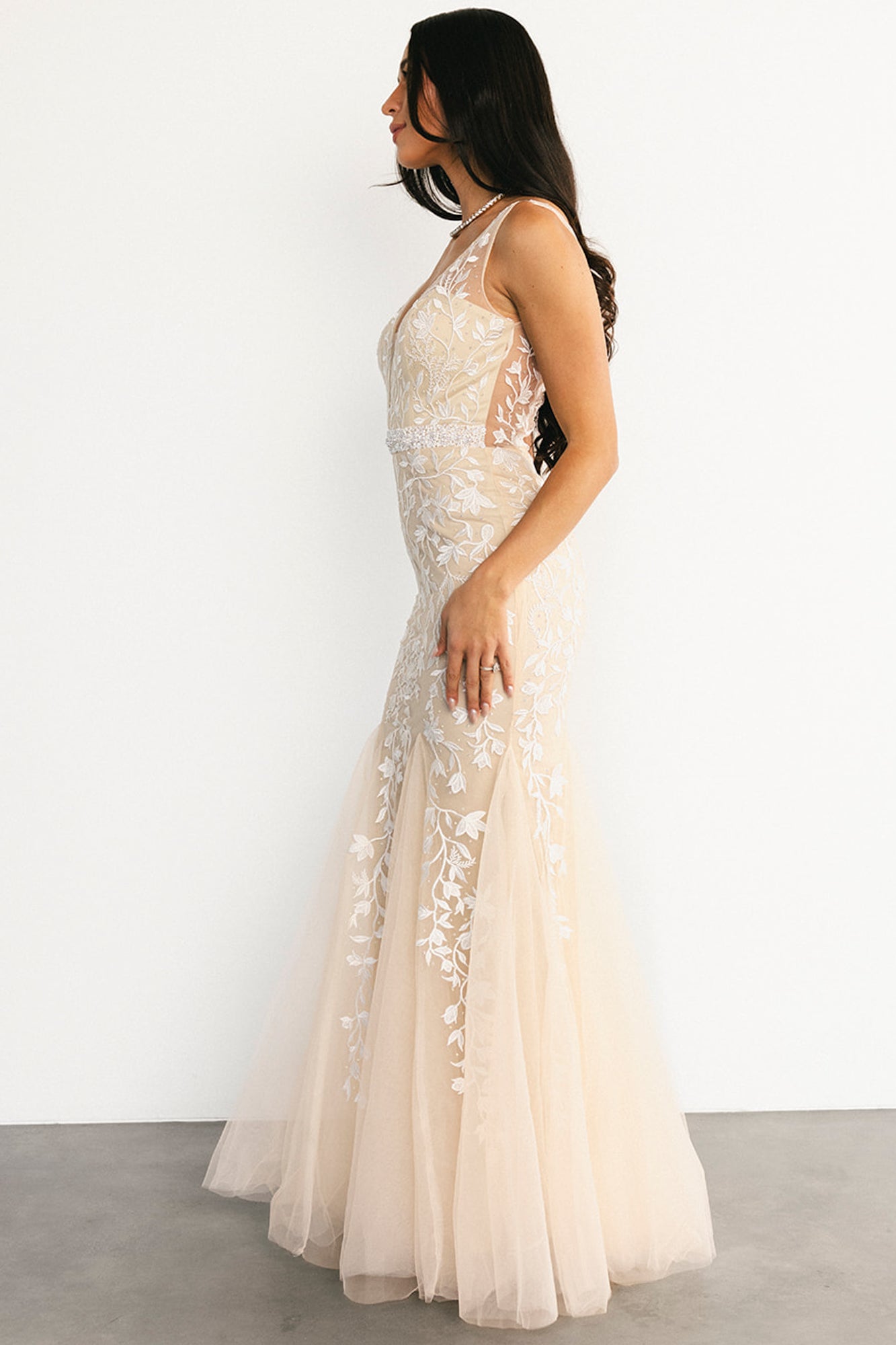 Fleurette Bridal Gown | Beige + Ivory