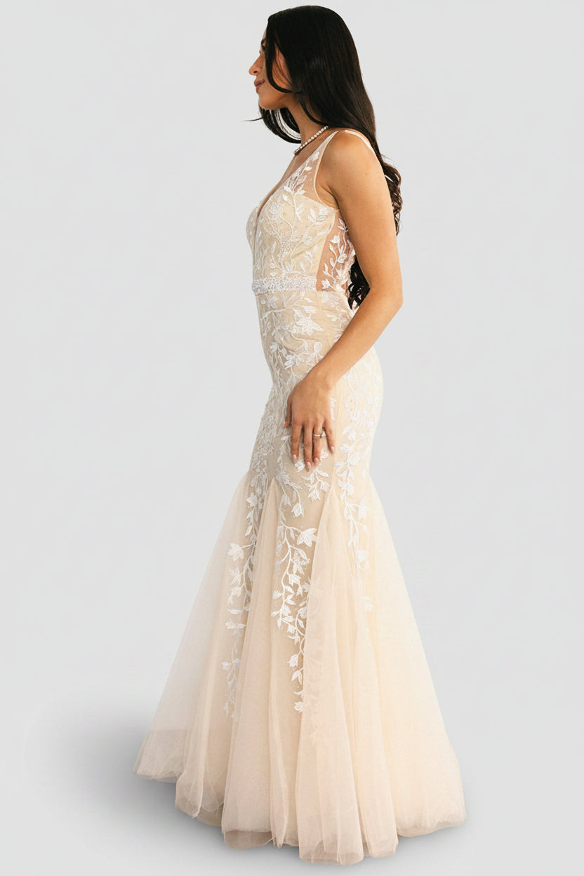 Fleurette Bridal Gown | Beige + Ivory