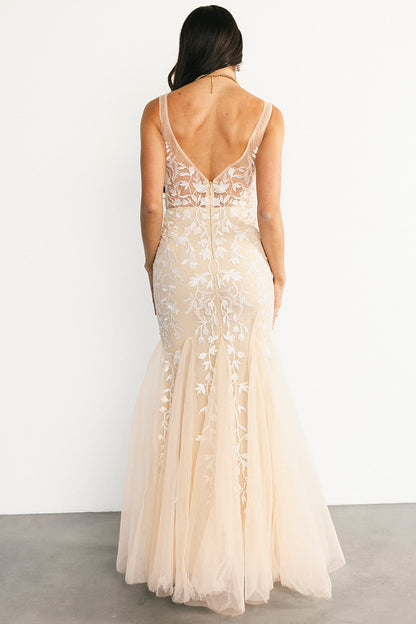 Fleurette Bridal Gown | Beige + Ivory