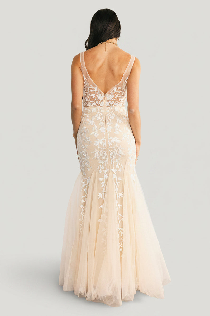 Fleurette Bridal Gown | Beige + Ivory