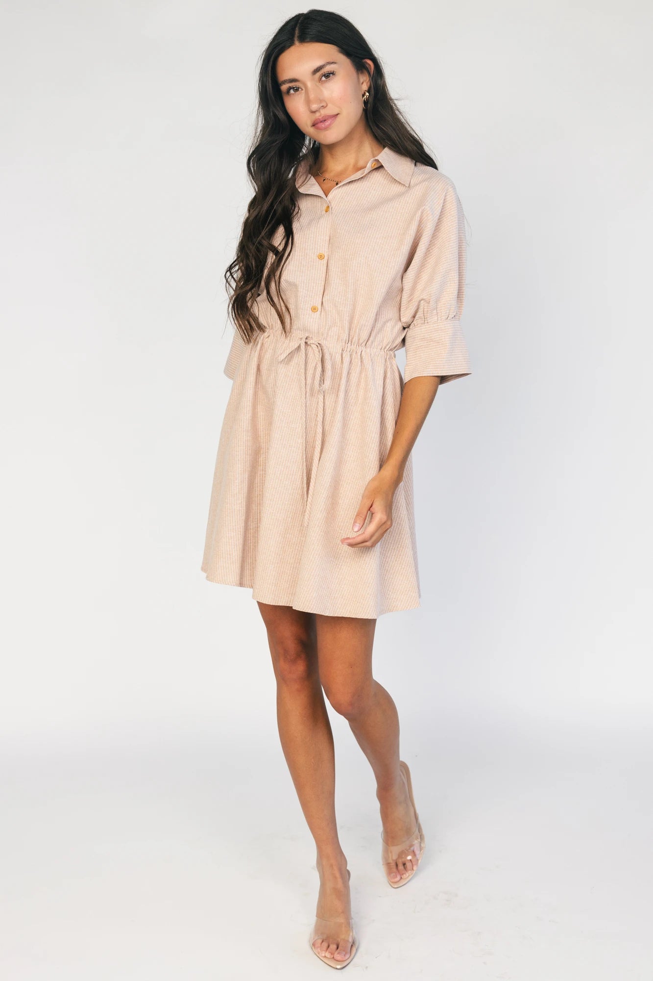 Beekman Short Dress | Natural Stripe