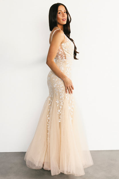 Fleurette Bridal Gown | Beige + Ivory