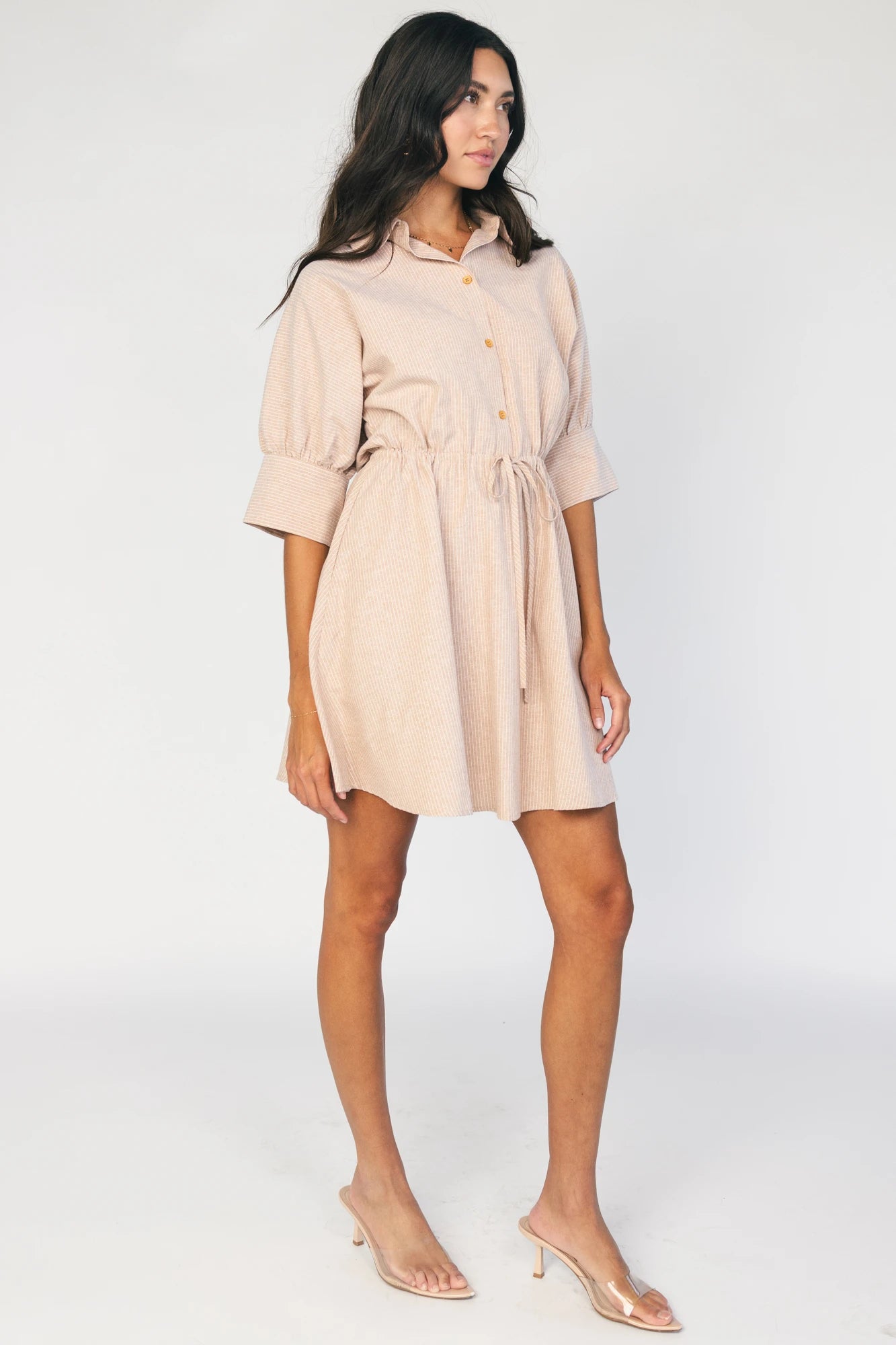 Beekman Short Dress | Natural Stripe
