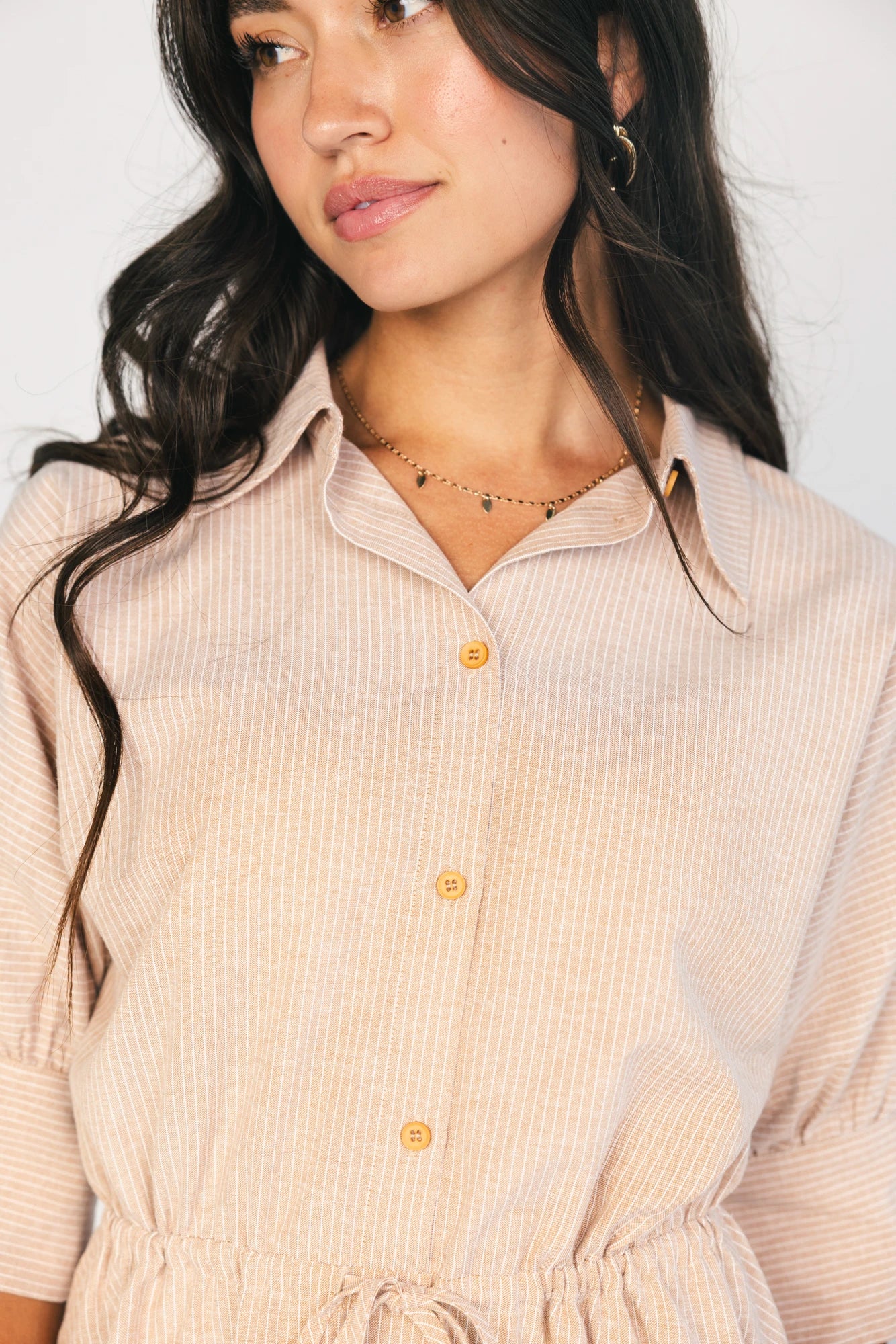Beekman Short Dress | Natural Stripe
