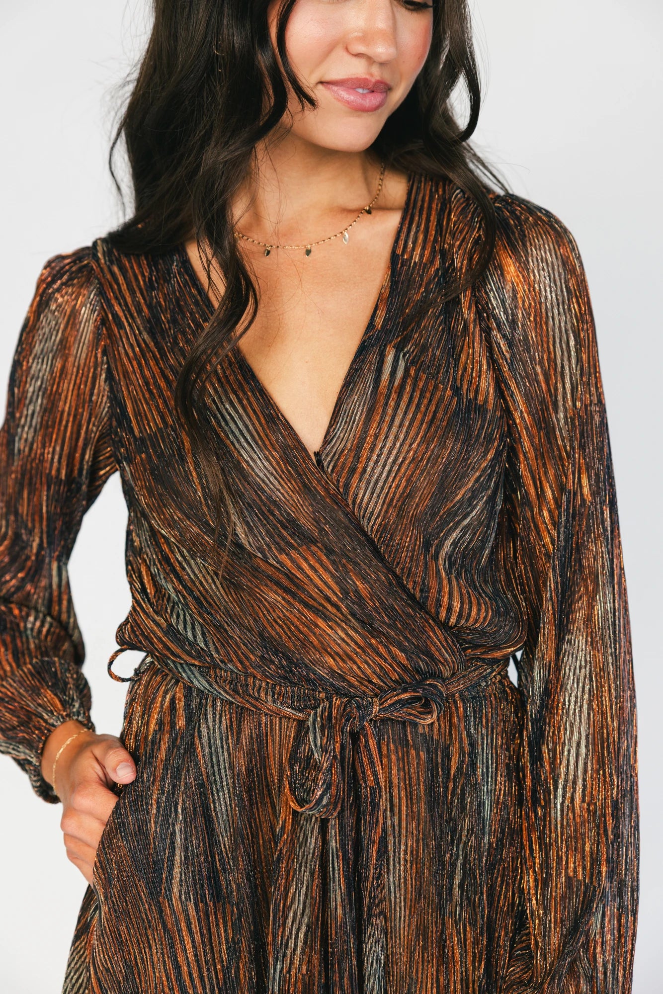 Nightfall Romper | Bronze Shimmer