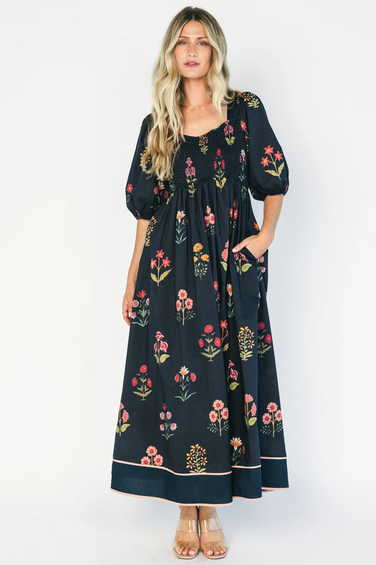 Fern Maxi Dress | Navy Floral