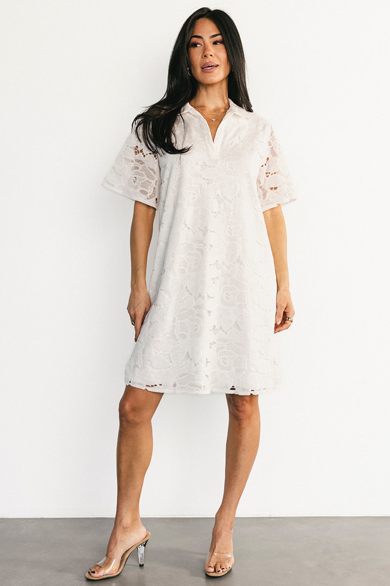 Calida Lace Dress | Off White