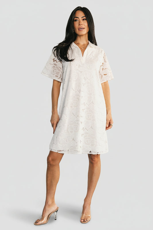 Calida Lace Dress | Off White