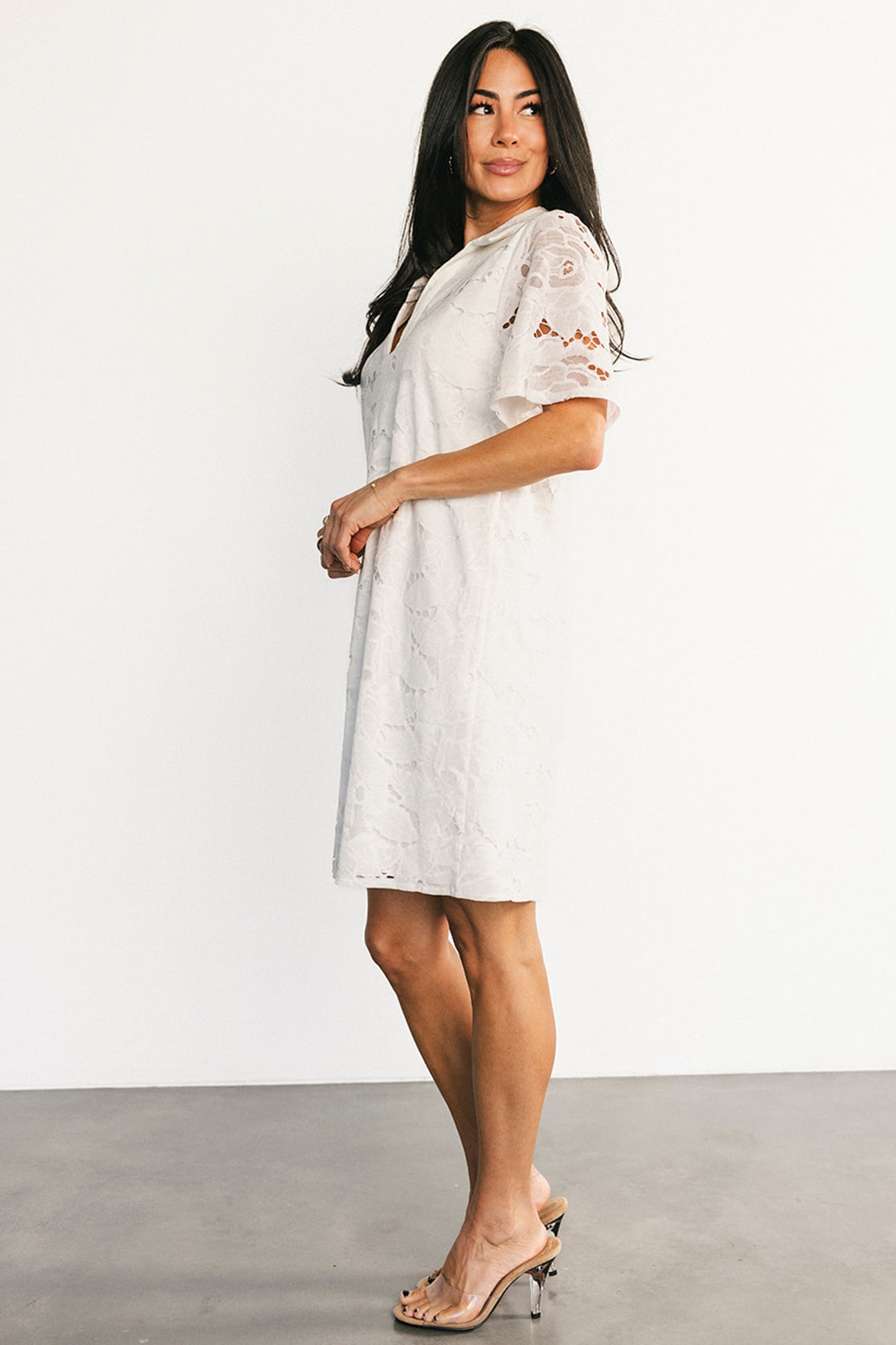Calida Lace Dress | Off White