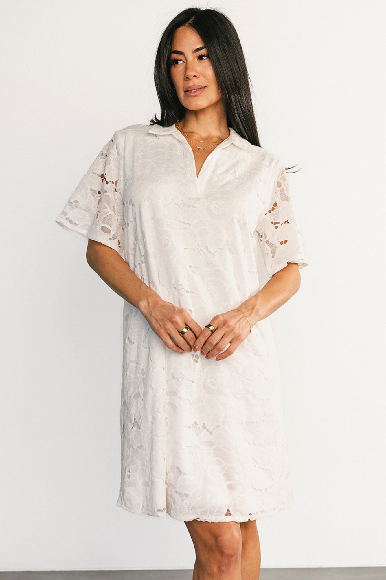 Calida Lace Dress | Off White