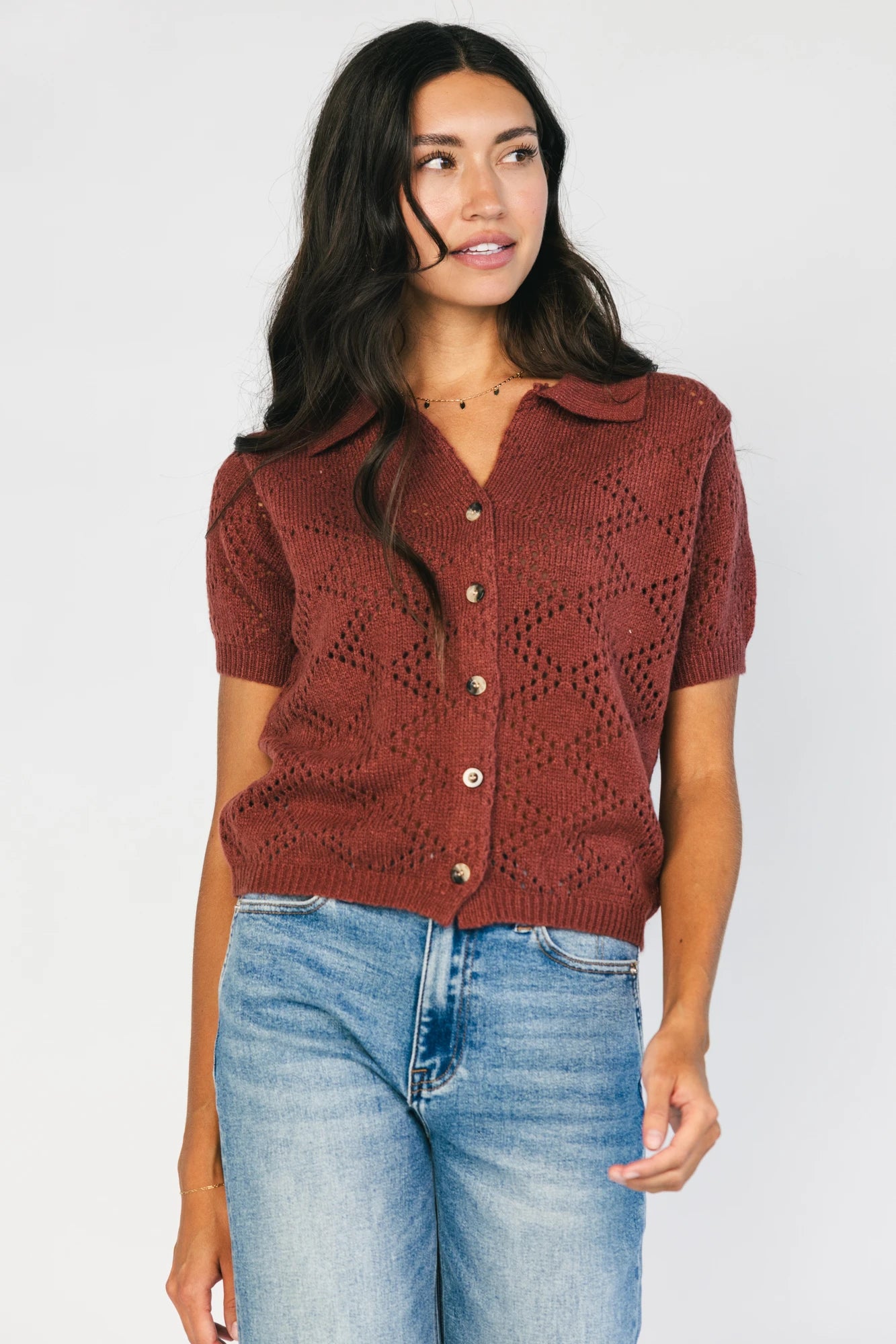 Roxy Knit Cardigan | Dark Clay