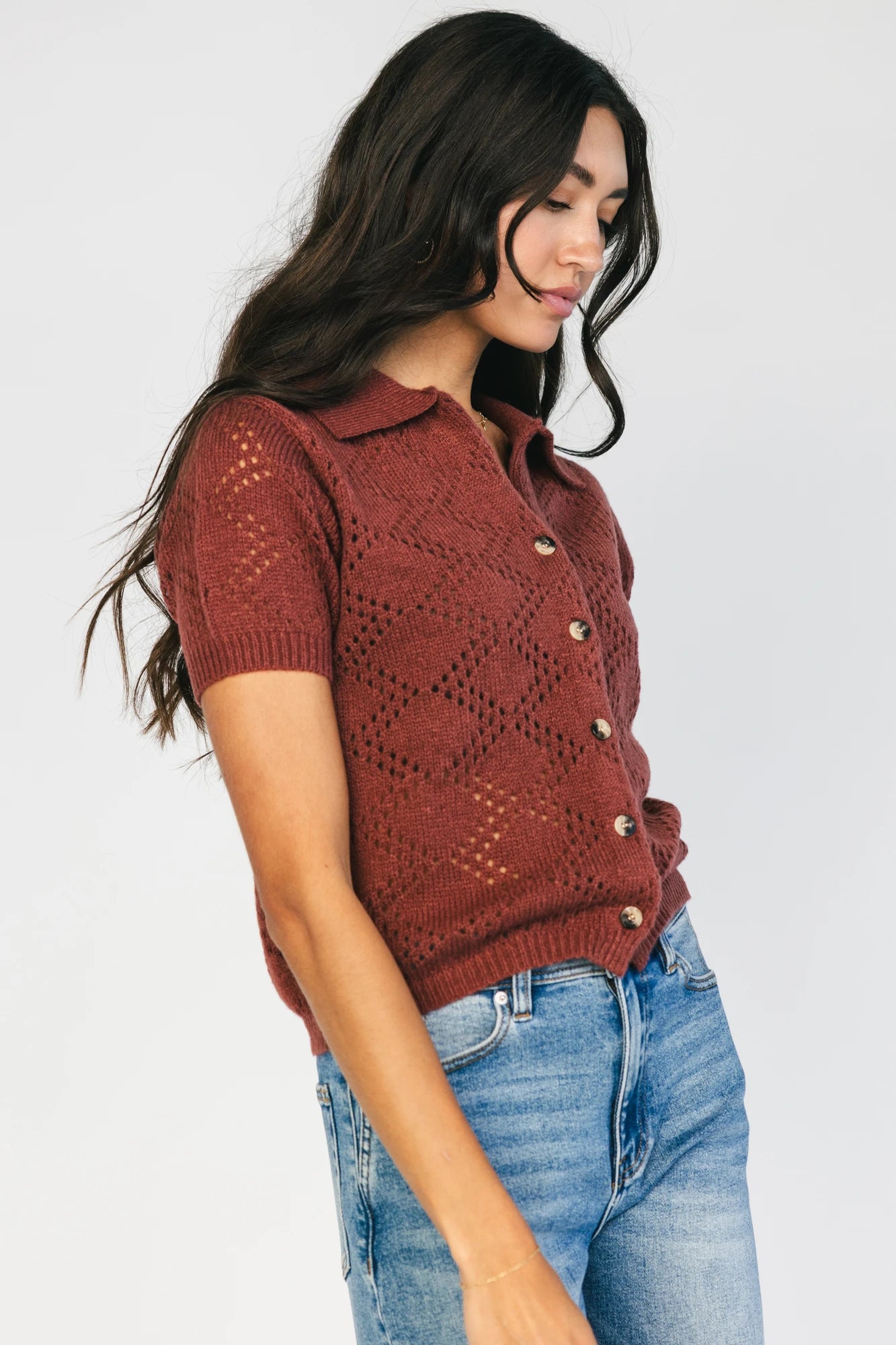 Roxy Knit Cardigan | Dark Clay