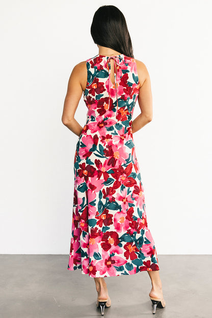 Fernanda Midi Dress | Fuchsia Floral