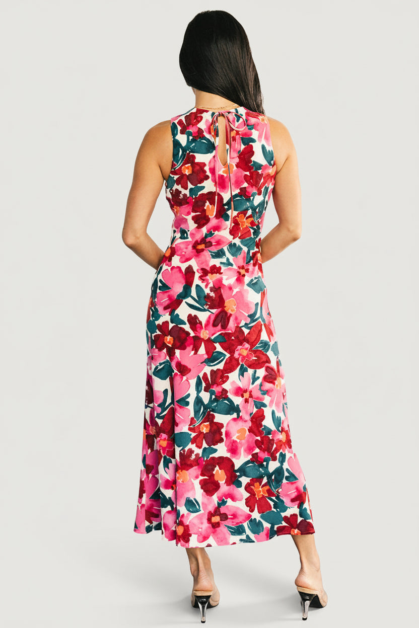 Fernanda Midi Dress | Fuchsia Floral