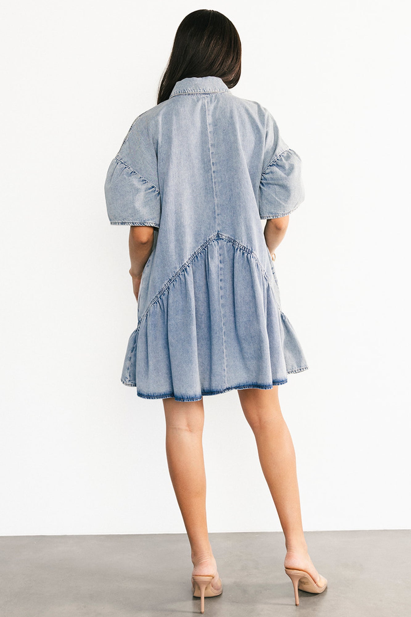 Laguna Short Dress | Light Wash