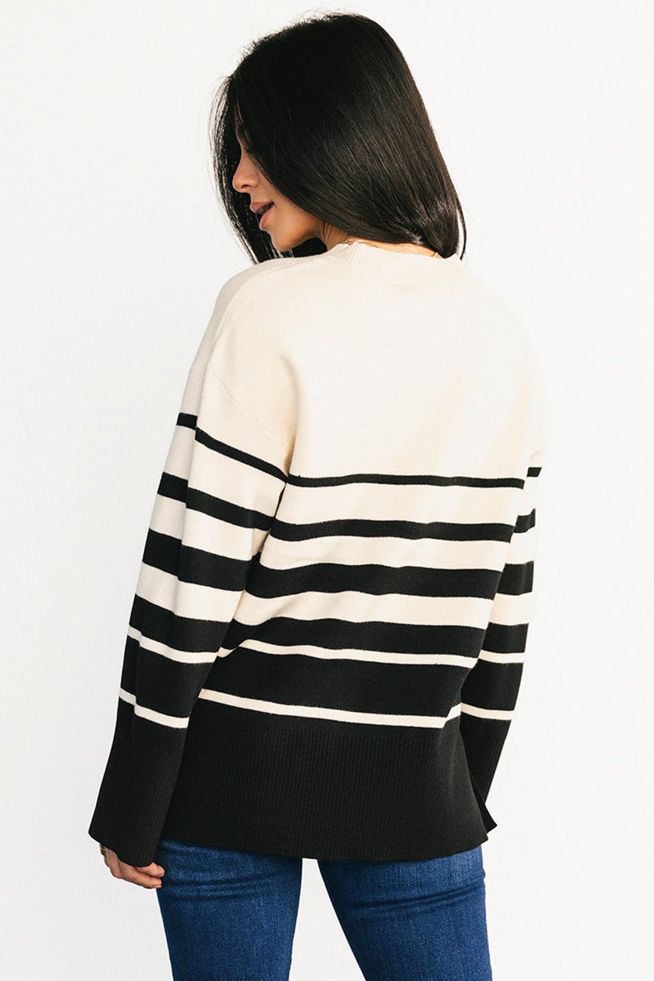Glasbury Sweater | Black + Ivory