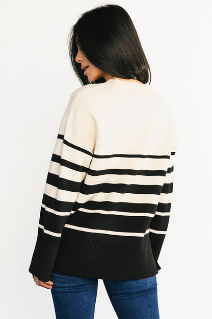 Glasbury Sweater | Black + Ivory