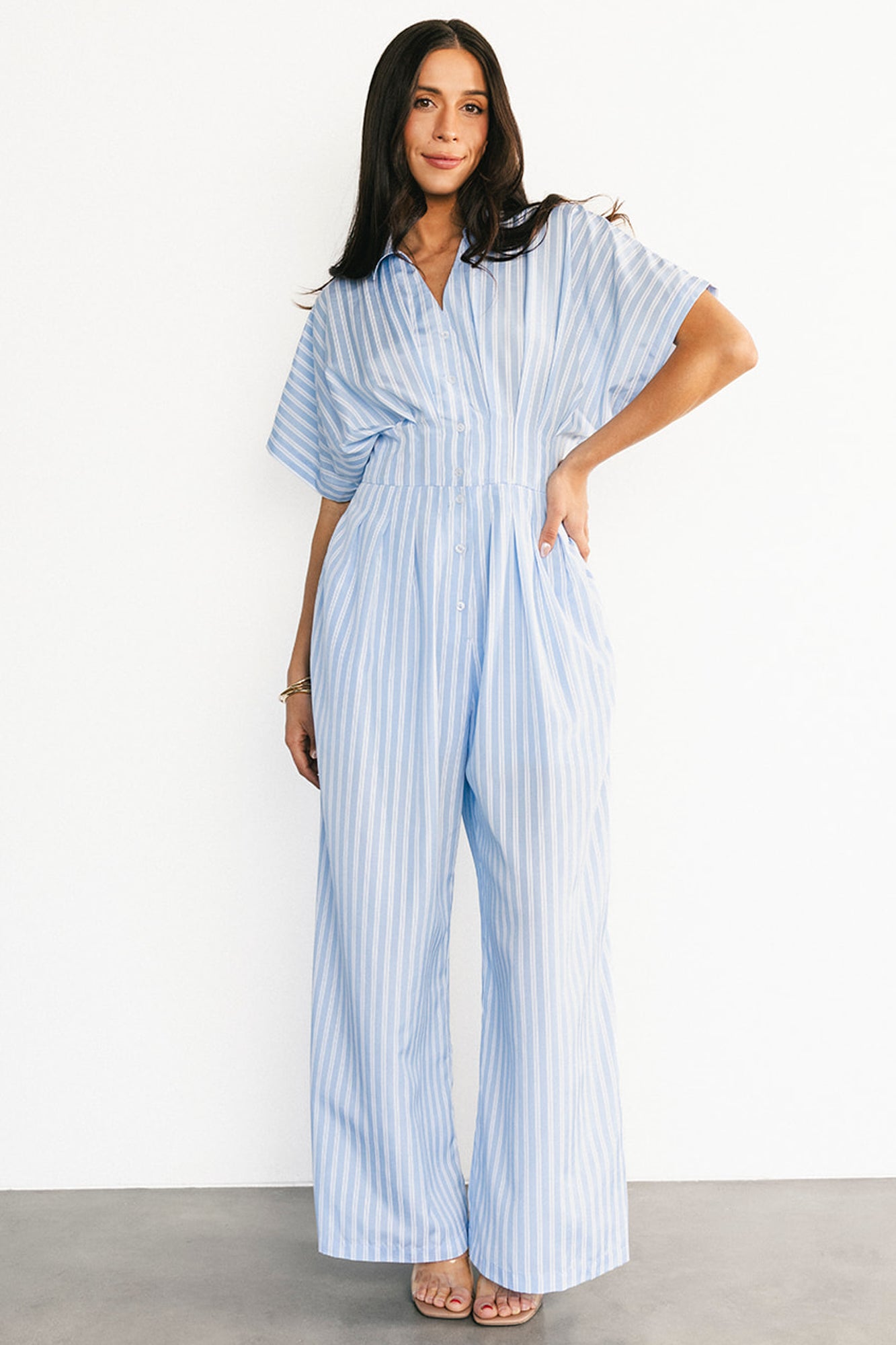 Sariah Jumpsuit | Blue Stripe