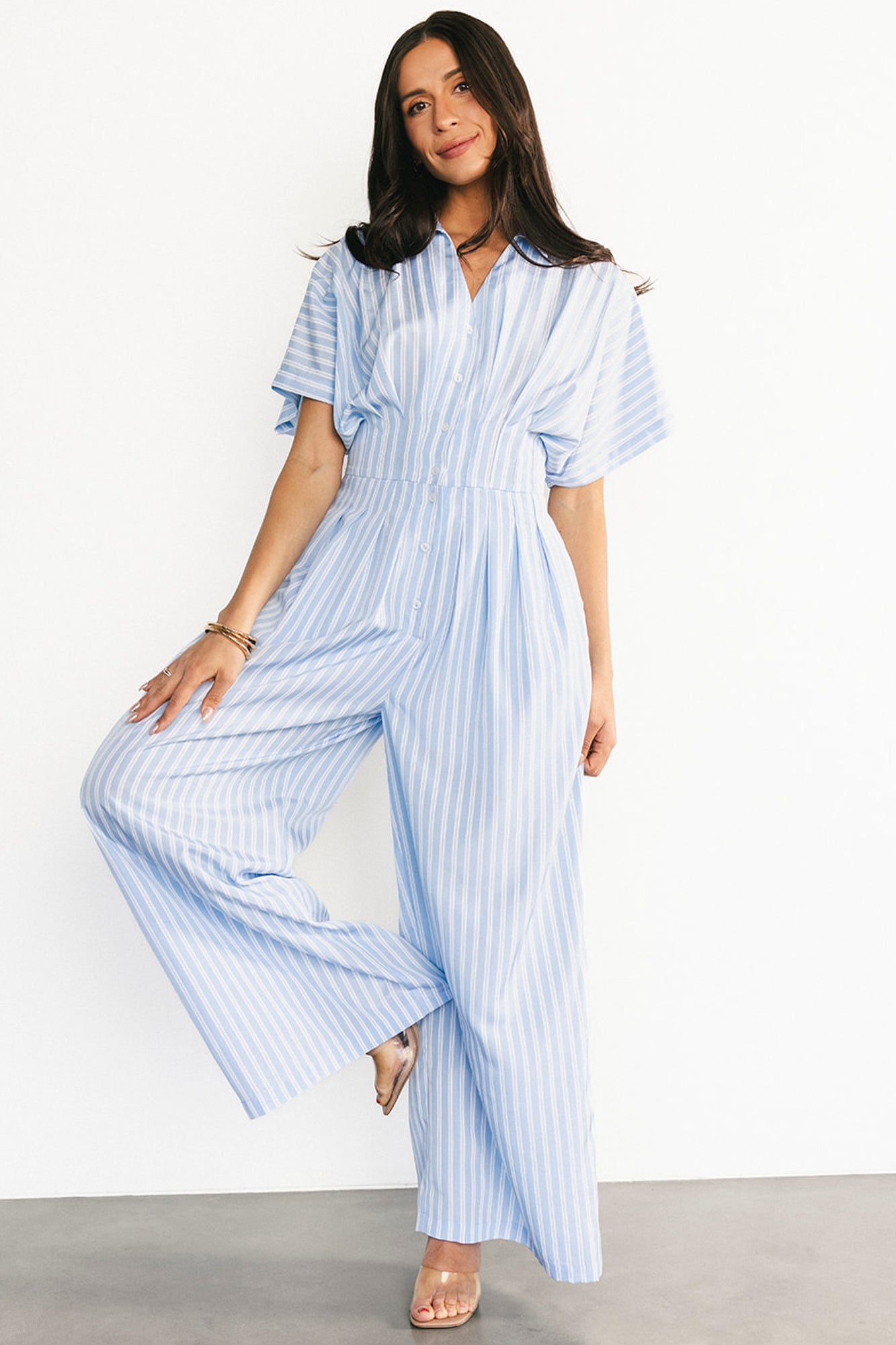 Sariah Jumpsuit | Blue Stripe