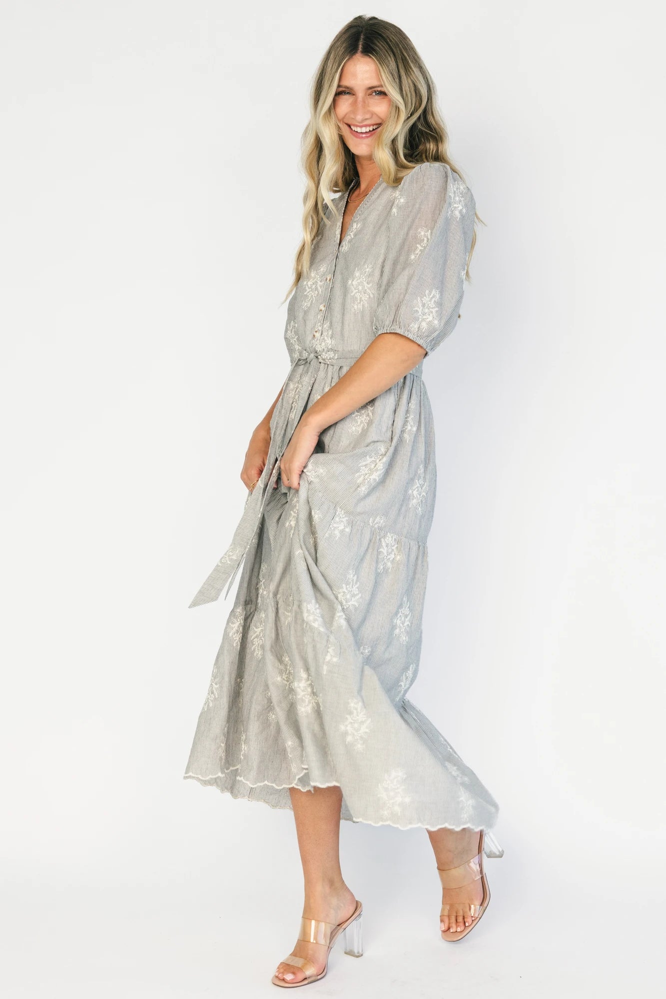 Marguerite Embroidered Dress | Black