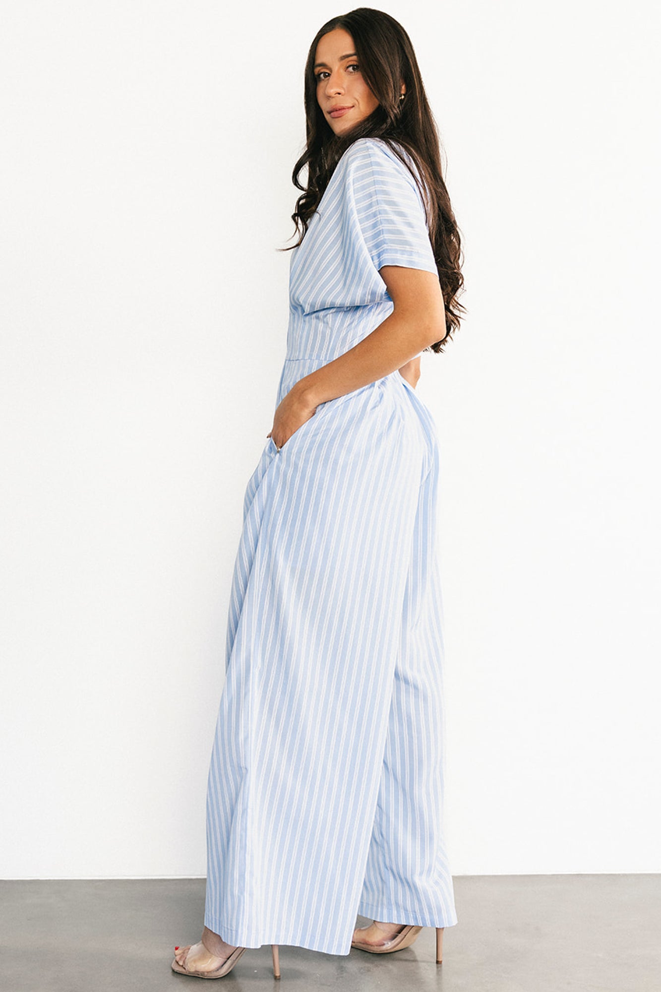 Sariah Jumpsuit | Blue Stripe