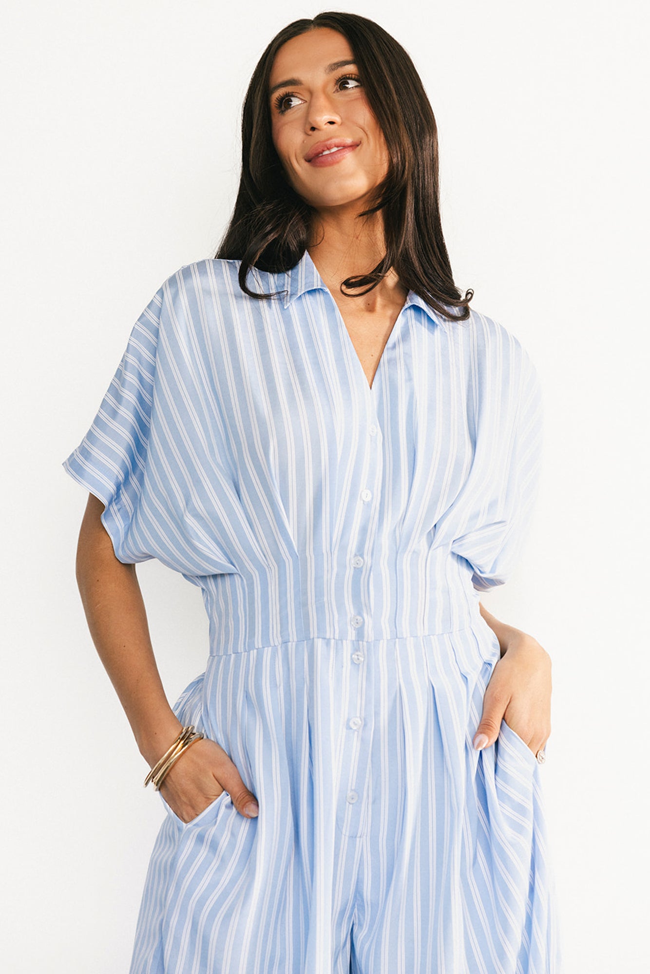 Sariah Jumpsuit | Blue Stripe