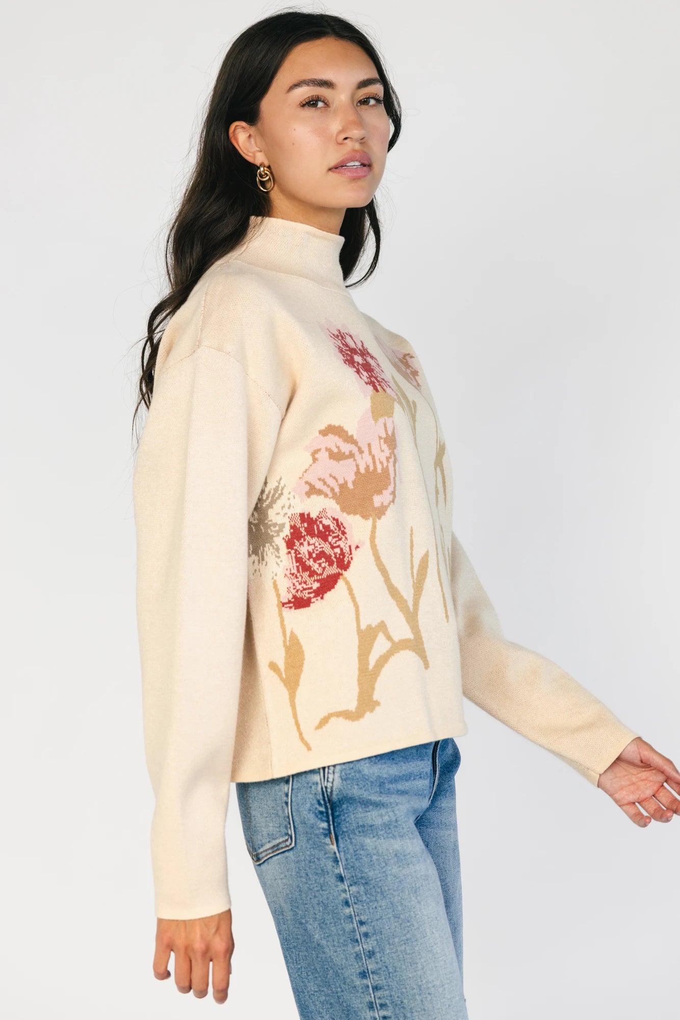 Marlowe Flower Sweater | Natural