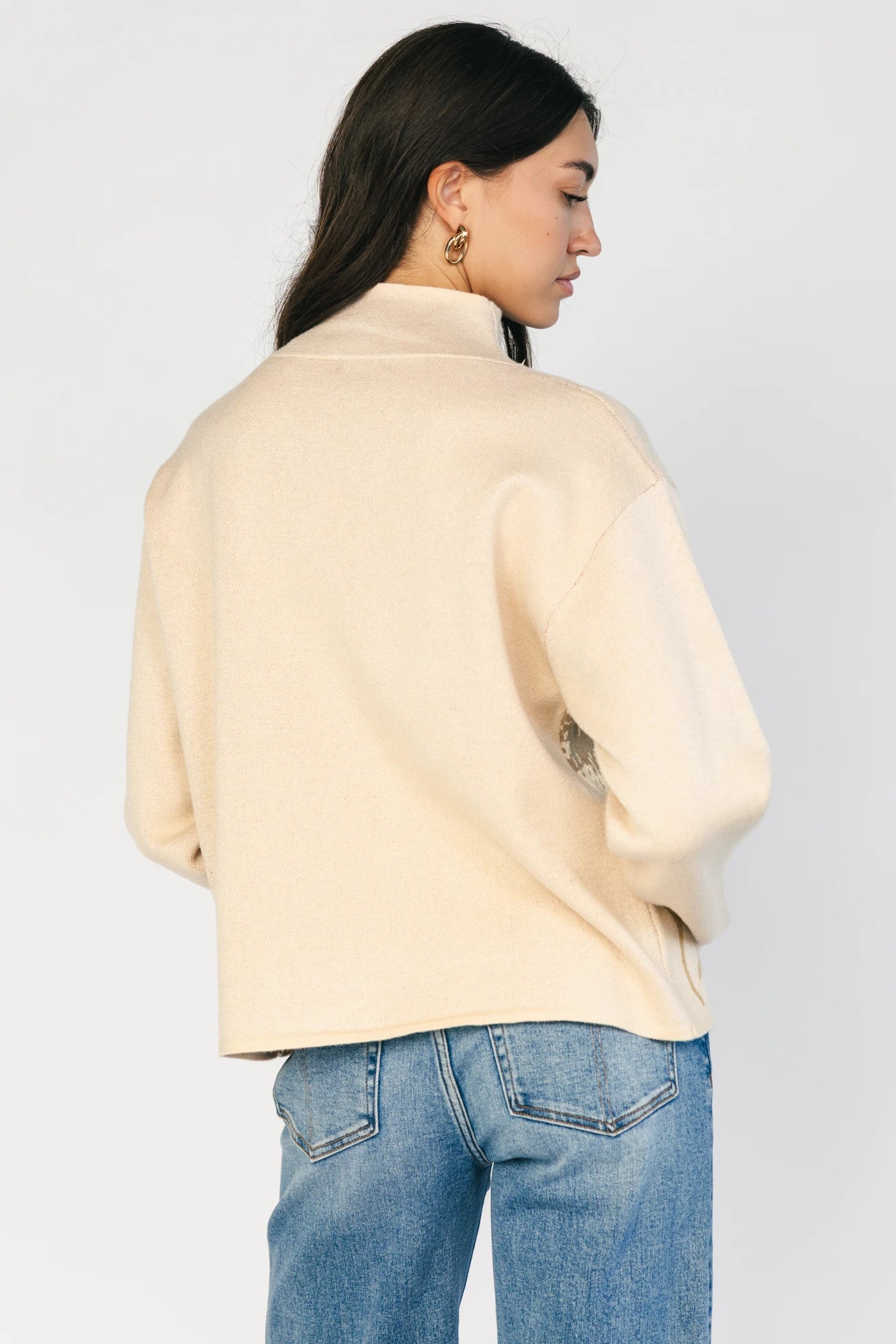 Marlowe Flower Sweater | Natural