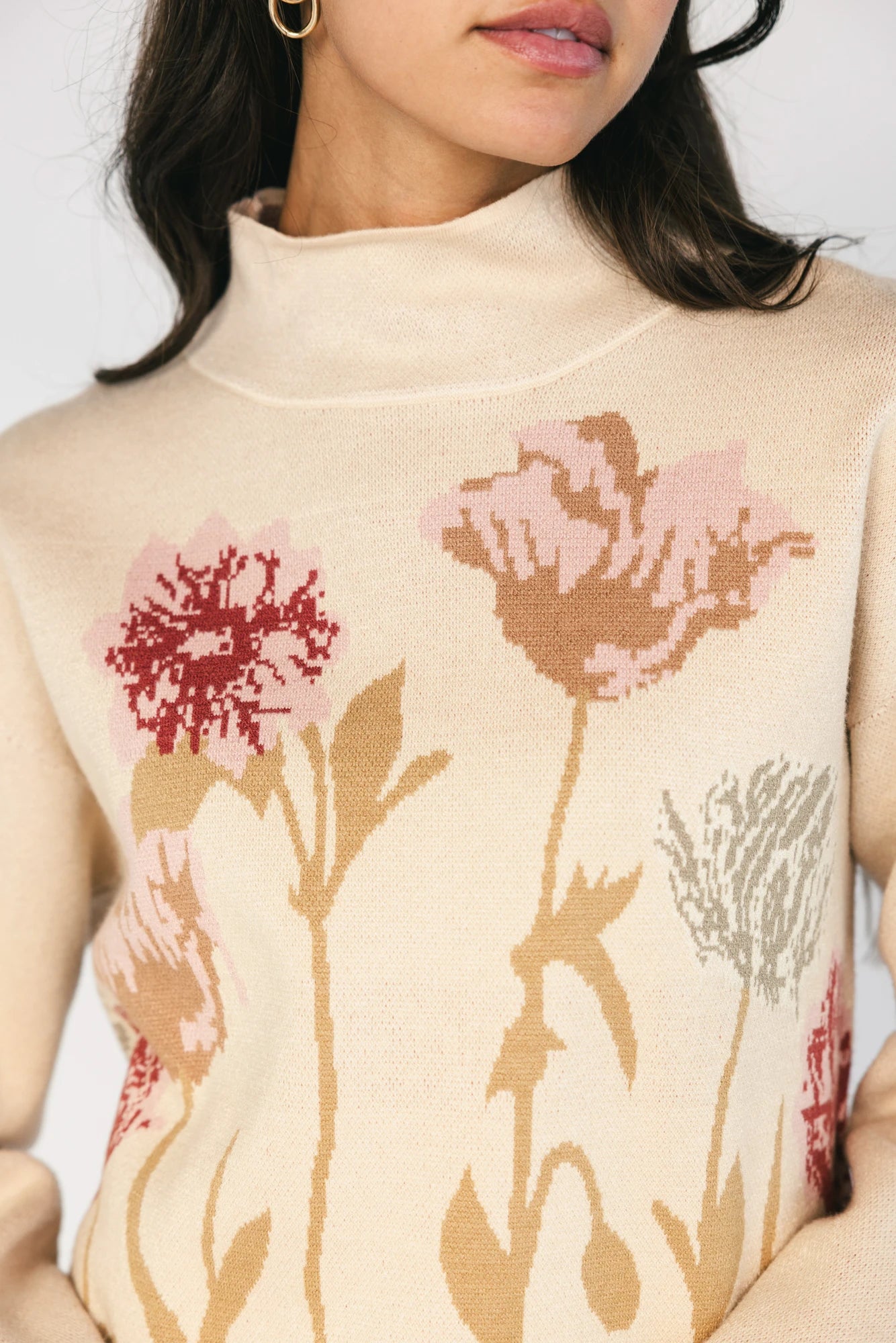 Marlowe Flower Sweater | Natural