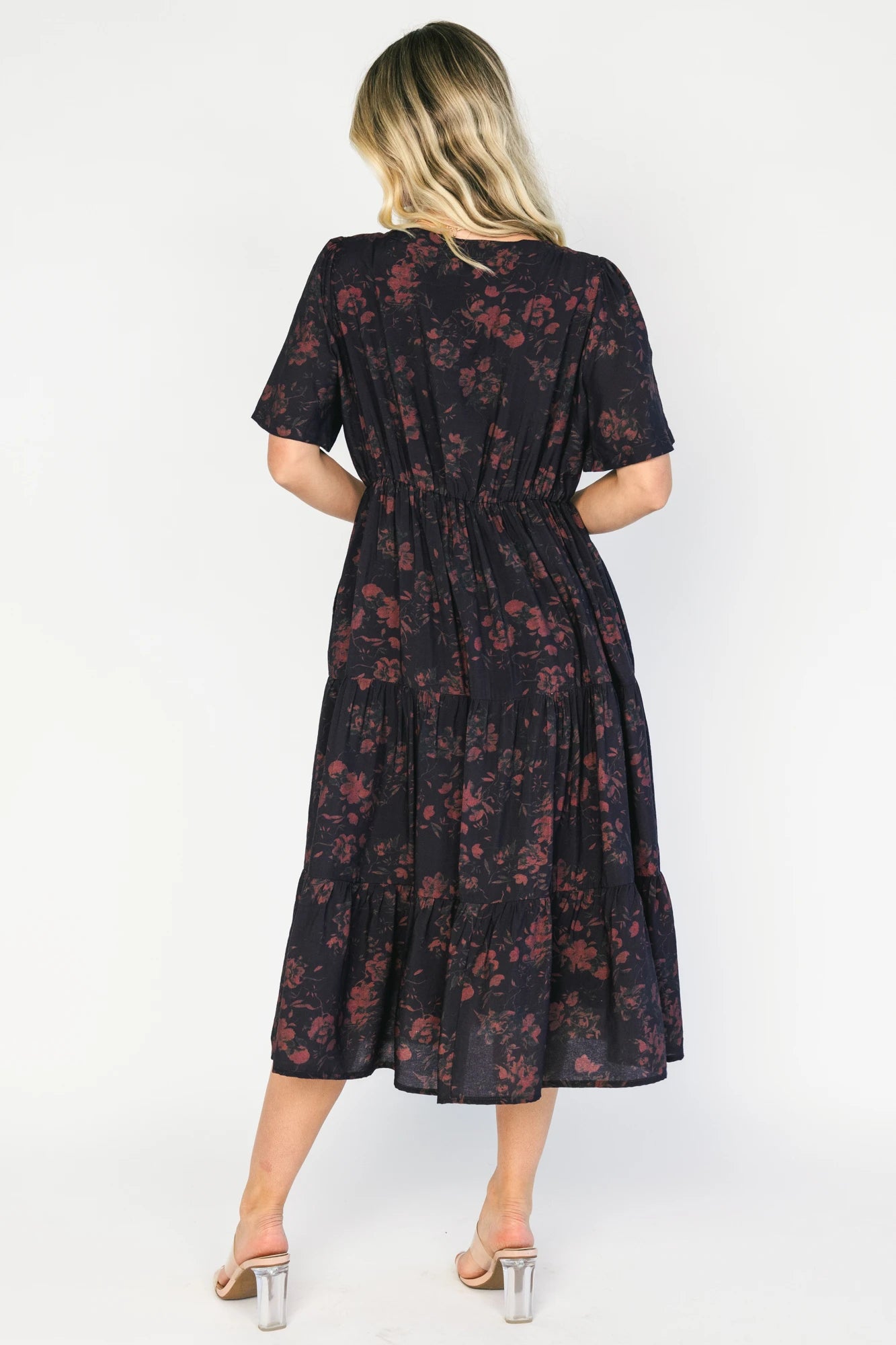 Annelise Midi Dress | Deep Plum Floral