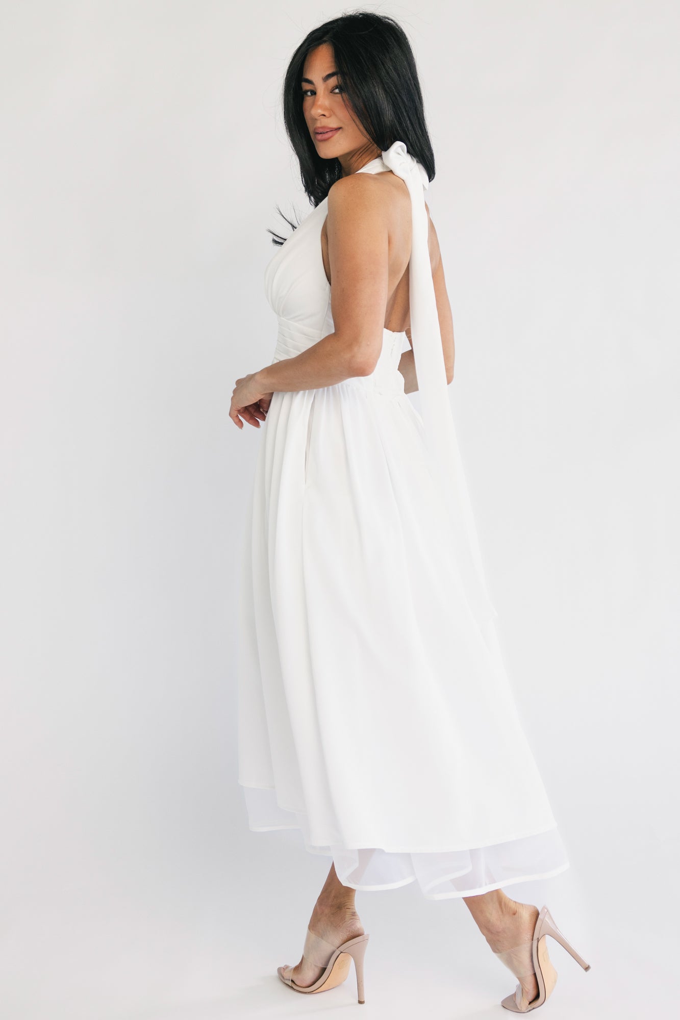 Jeanie Midi Dress | Off White