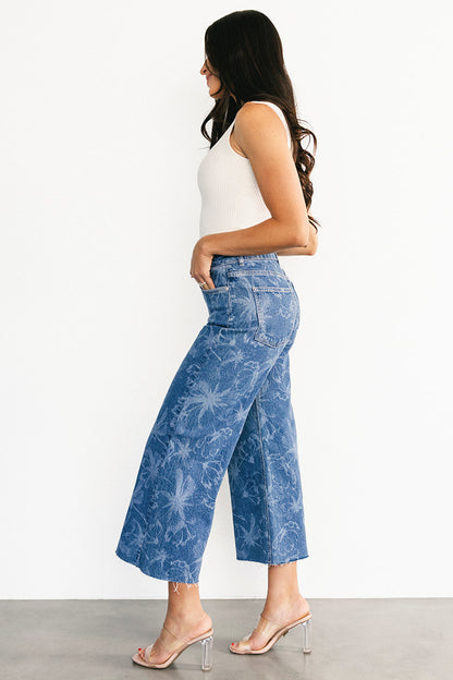 Cádiz Mid Rise Relaxed Jeans | Medium Floral Wash