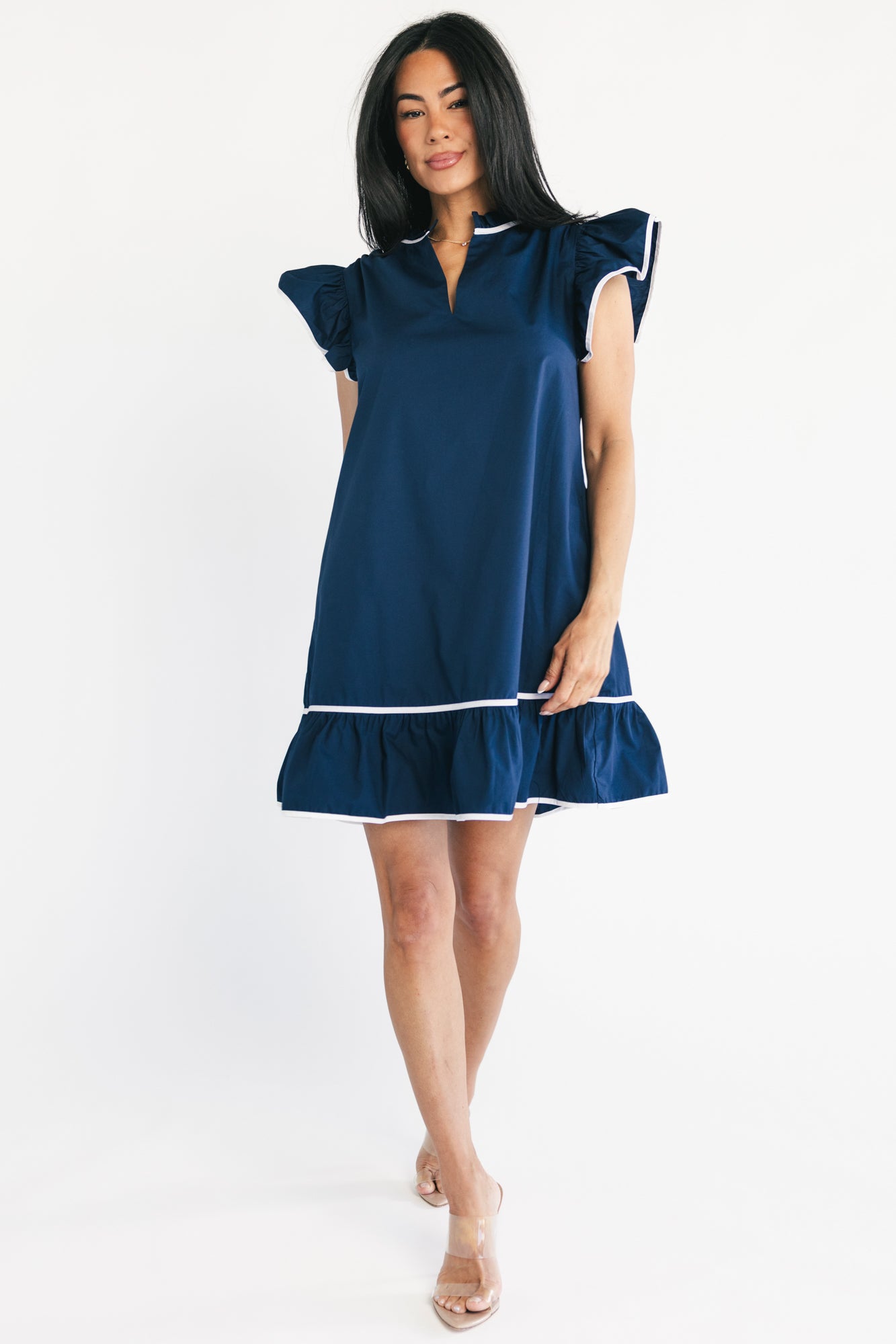 Baltic Born Womens Butterfield Short Dress | Navy