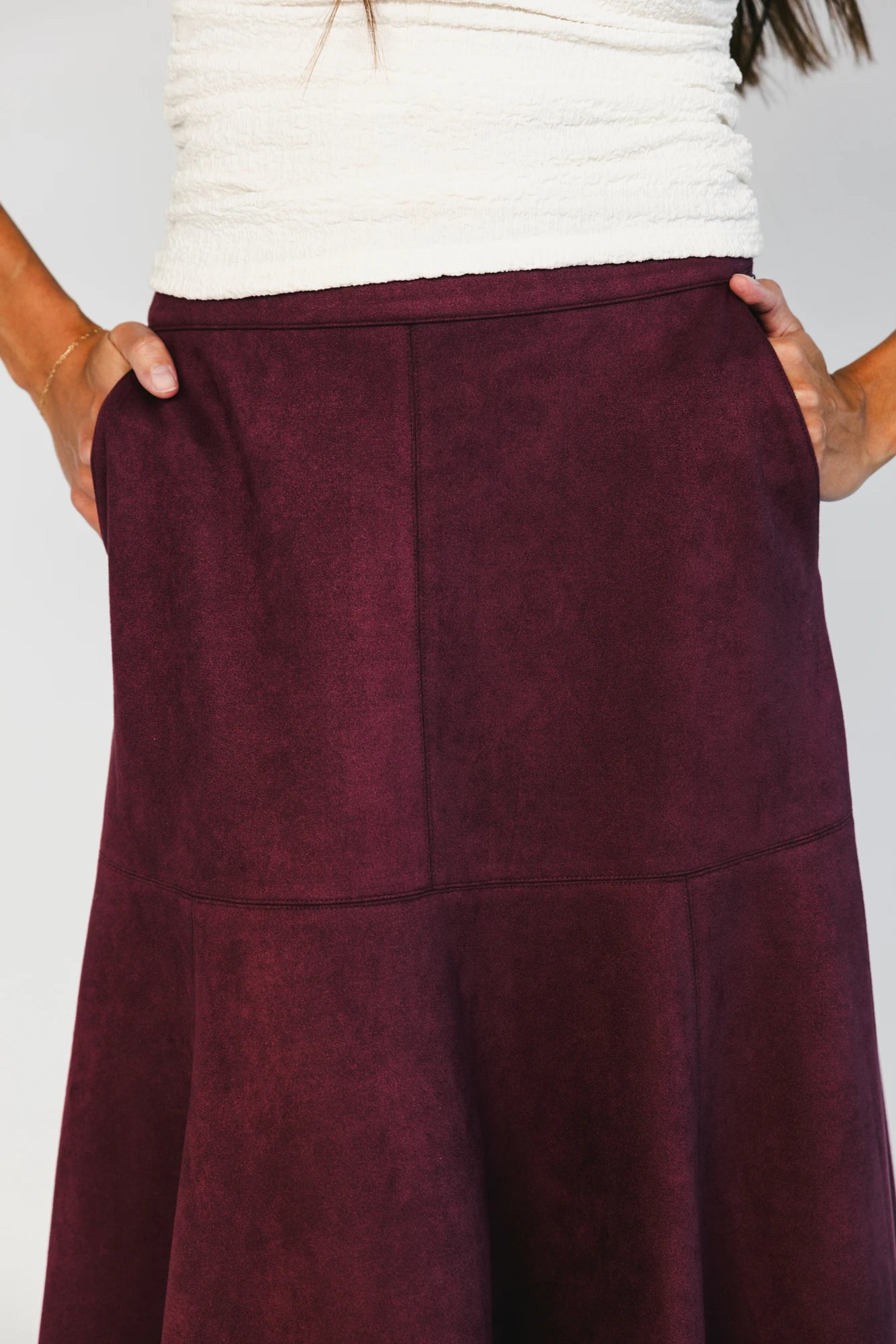 Tona Faux Suede Skirt | Mulberry