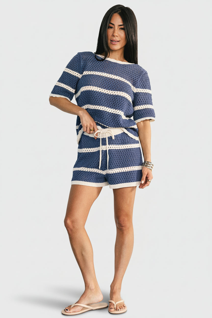 Playa Crochet Set | Blue + Natural