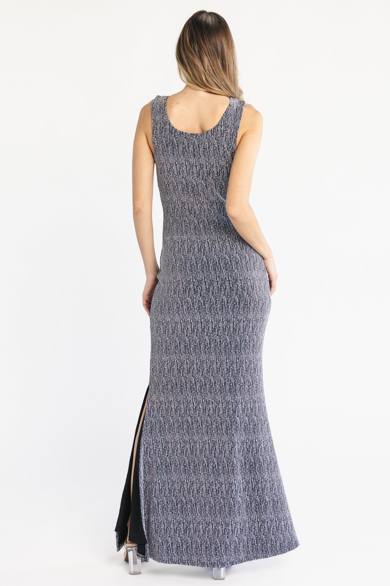 Desi Shimmer Gown | Black + Silver Desi Shimmer Gown | Black + Silver