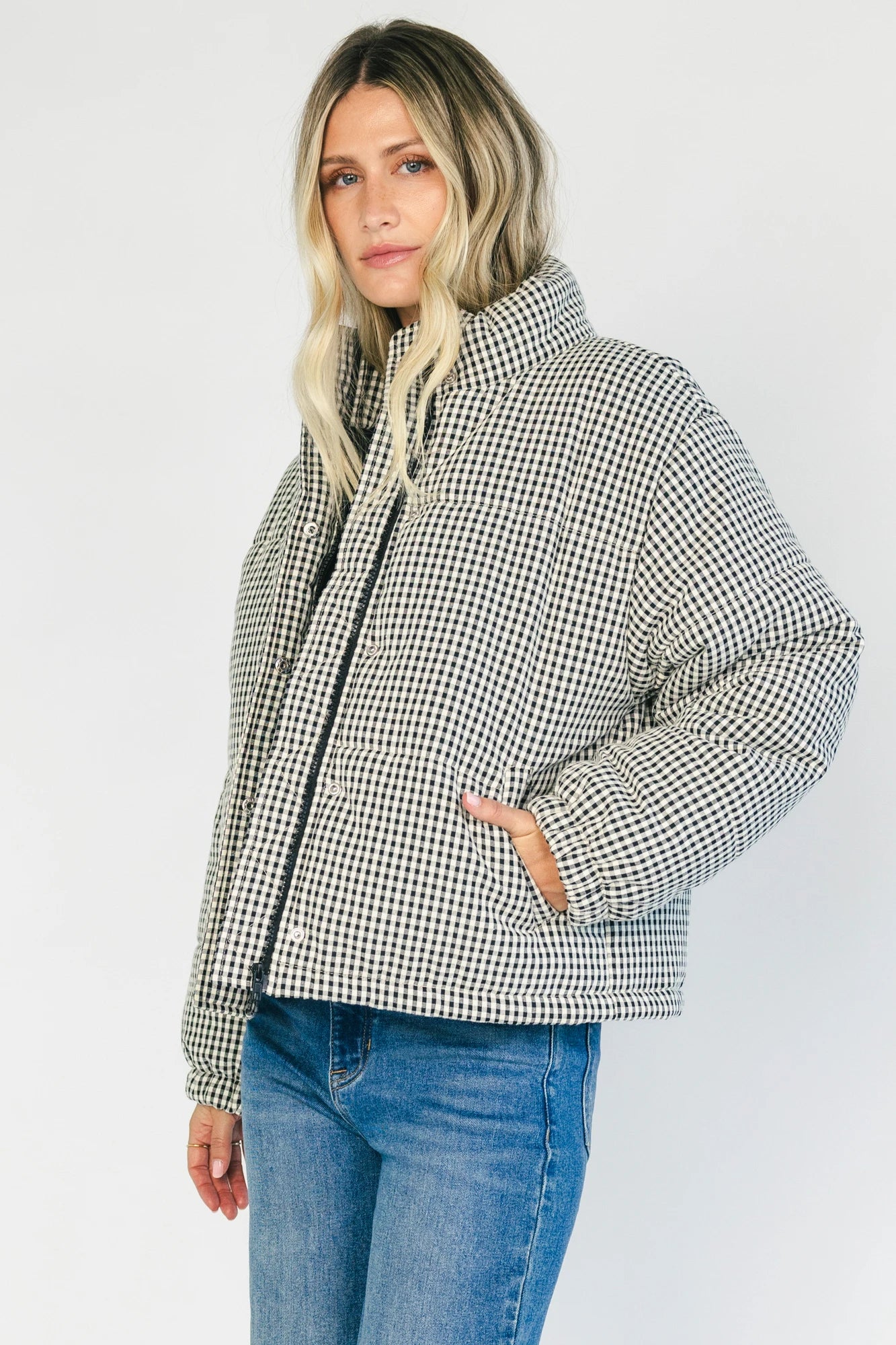 Vivienne Coat | Black + White Gingham
