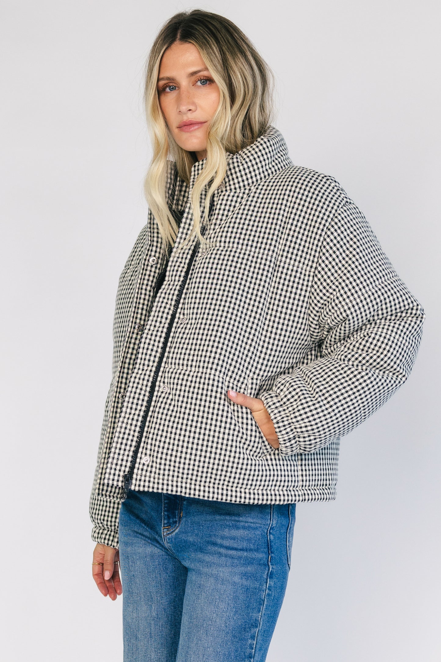 Vivienne Coat | Black + White Gingham